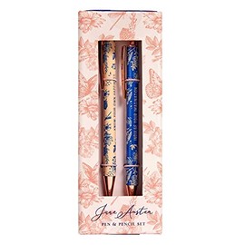 Jane Austen: Floral Pen and Pencil Set (Set of 2)