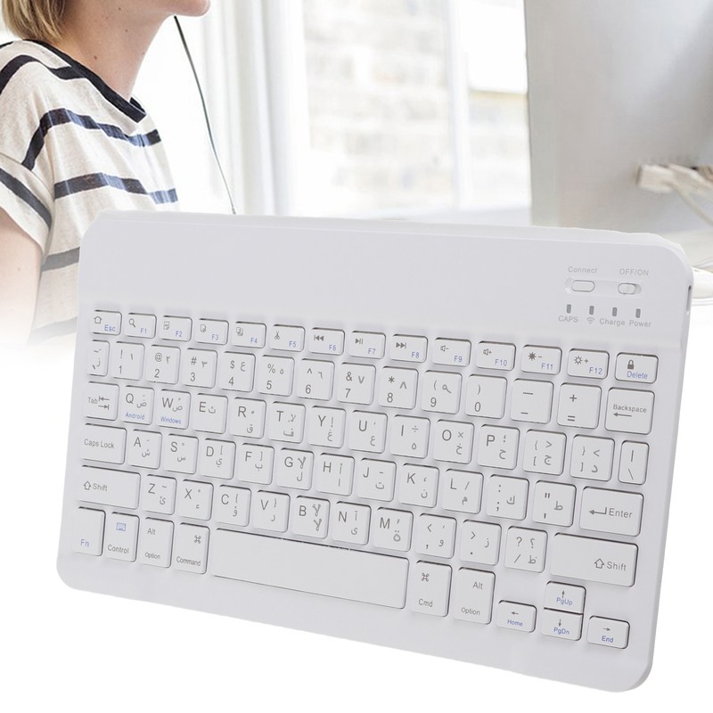 Keyboard 10 Inch UltraThin Wireless for Bluetooth Intelligent Computer Supplies(Arabic