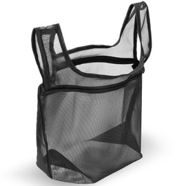 Laundry Net Laundry Net Fine Mesh Wash Bag Mesh Bag Change Bag - Perfect for Daily Use, Travel, Gym! Multi-functional Laundry Bag with Handle & Eco Bag Storage Bag (Black) (1, L)