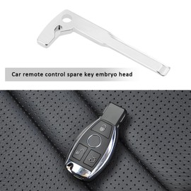 Micro Traders 2Pcs Car Key Blade Blank Vehicle Smart Remote Key Blank Uncut Blade Compatible with Mercedes W204 W212 W176 W246 Silver 49x19mm