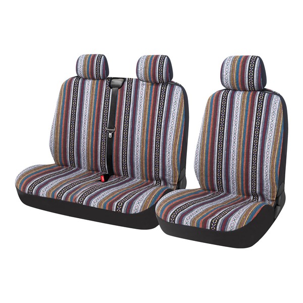 AUTOYOUTH Baja Bunte Decke Auto-Sitzbezüge Vordersitze im Ethnischen Stil Set