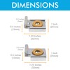 2 Sets (8 Pieces) Spring Loaded Mirror Hanger Clips Set