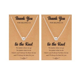 2/4/6Pcs Bridesmaid Gifts Bridesmaid Necklaces Pearl Necklaces for Women Wedding Necklace Bridesmaid Getting Ready Outfit