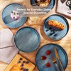GBHOME Stoneware Dinnerware Sets for 6,Round Reactive Glaze Ceramic Plates