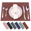 Placemats,Placemats for Dining Table Set of 4,11.8" x 17"Non-Slip Faux