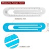 sourcing map Ruler 12 cm Metric Bookmark Clip Ruler Metal