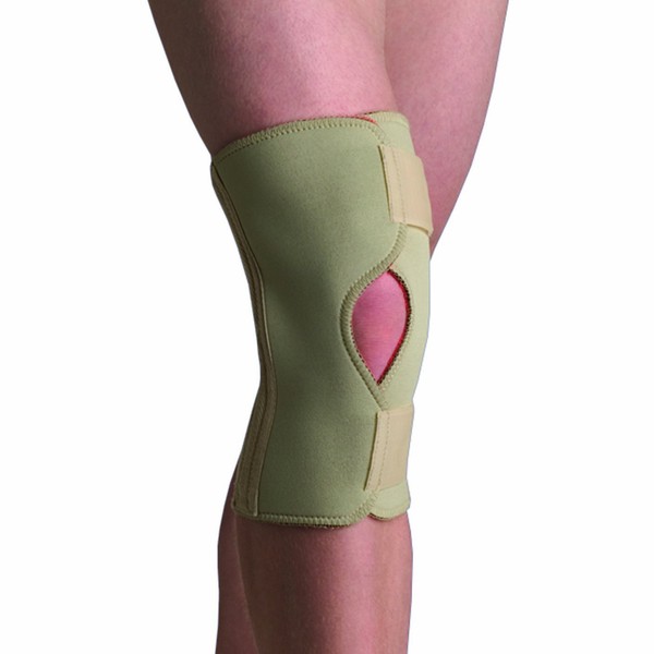 Thermoskin Open Knee Wrap Stabilizer Knee Brace, Beige, X-Large