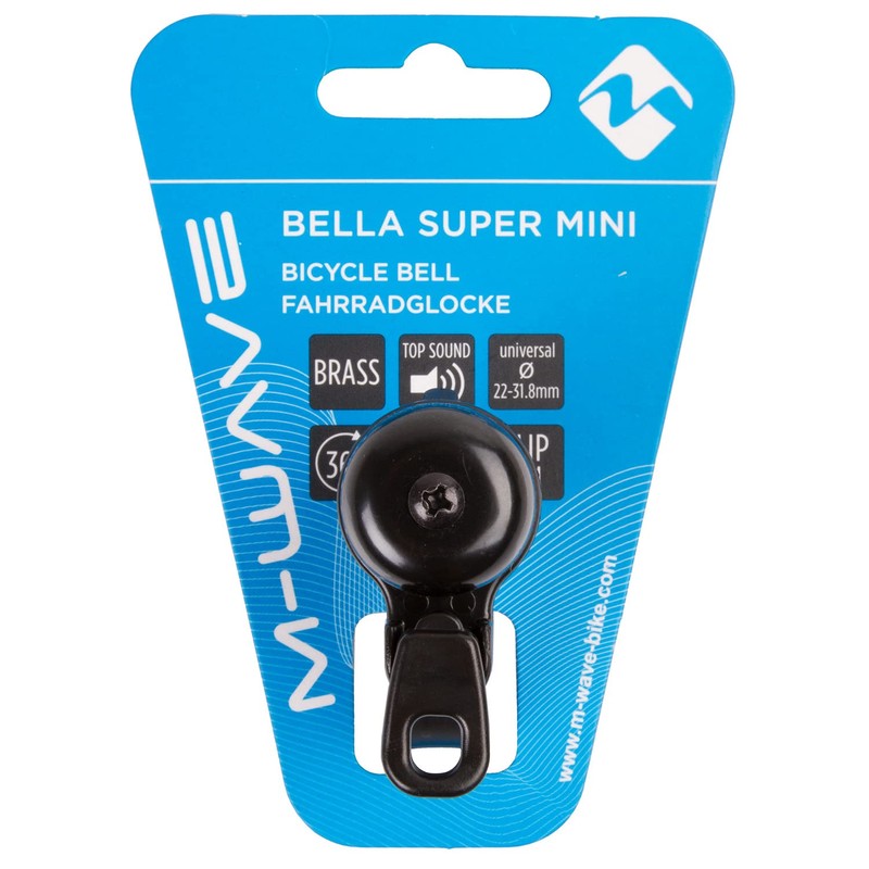 M-Wave Bella Super Mini Bicycle Bell, Black, XS