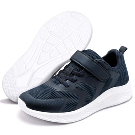 IceUnicorn Trainers Boys Girls Indoor Shoes Children's Sports Shoes Velcro Trainers, darkblue, 33 UK