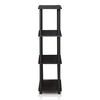 Furinno Turn-N-Tube 4-Tier Multipurpose Shelf Display Rack, Single, Dark Walnut