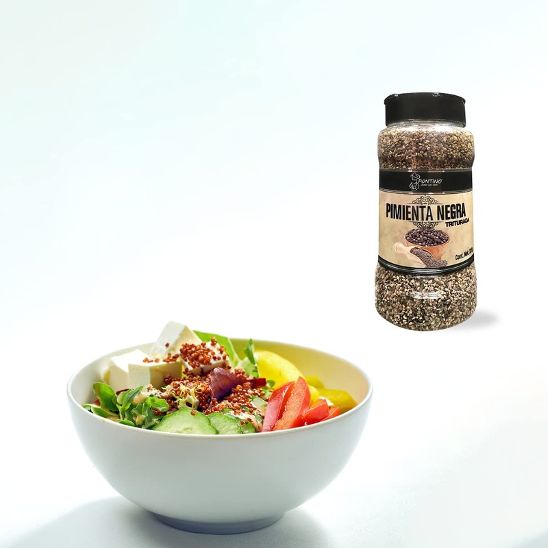 Pontino Pimienta negra triturada, 320 g