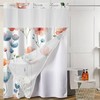OSUNBD No Hook Shower Curtain 71 x 74 Inch, Watercolor