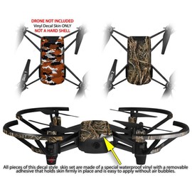 Skin Decal Wrap 2 Pack for DJI Ryze Tello Drone WraptorCamo Digital Camo Burnt Orange Drone NOT Included