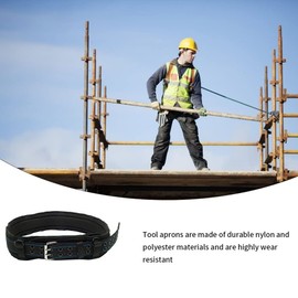 SSDH Heavy Duty Work Belt Scaffolding Professional Heavy Duty Leather Work Tool Belt Holds Most Carpenter and Contractor Bags, Clips and Tool Racks for Worker Jobs (Red)