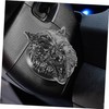 FOYTOKI Accessories Wolf Head Push to Start Button Cover for
