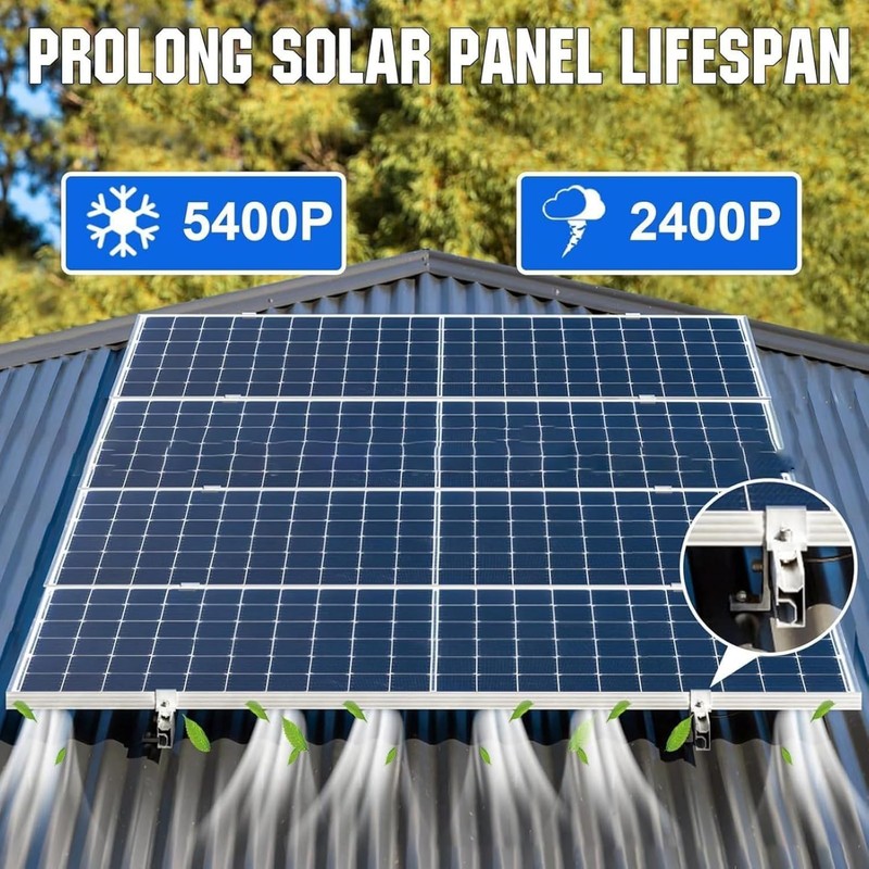 10-Pack Heavy-Duty Aluminum Alloy L-Foot Solar Mounts Photovoltaic Panel Mounting