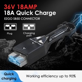 EPOWREY 18 AMP Golf Cart Charger 36 Volt Anderson SB-50 Plug for EZGO Marathon-Lead Acid Battery