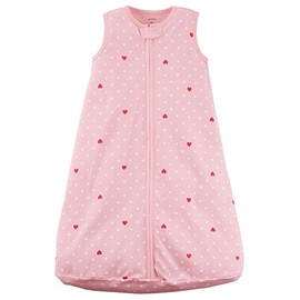 Carter's Pink Heart Print Sleep Bag/Sack S 0-3 Months
