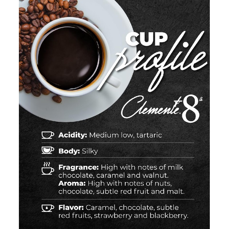 Colombian Premium Coffee Clemente 8Th Medium Roast 454g/16oz (1, Ground)