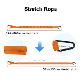 PAASTAI Kayak Paddle Leash Boat Must Haves -Kayak Accessories for Fishing 2 Pack Stretchable Paddle Strap Tool Lanyard with Carabiner Secure for Storage Perfect for Canoes, Sups, and Kayaks