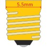 CEC Industries #378 Bulbs, 6.3 V, 1.26 W, E5.5 Base,