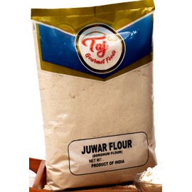 TAJ Premium Sorghum Flour Juwar Flour, Jowar, No Salt, 2-Pounds