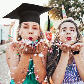 Relaxdays 2 x Graduation Hat One Size Tassel Graduation Graduation College Graduation Graduation Promotion Fancy Dress Costume Black