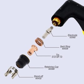 Plasma Torch Accessories Stand Off Swirl Ring Compatible with PTM 60 IPT 60 IPTM 60 PT40 IPT 40 Series Plasma Cutting Torches
