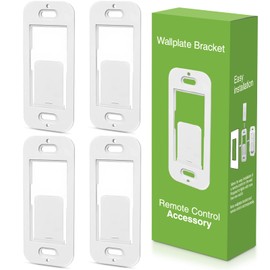 Wallplate Brackets Compatible with Lutron Caseta Pico Remote, No Wires Required, Wall Mounting Kit Compatible with Lutron Smart Switch, 4-Pack ABS