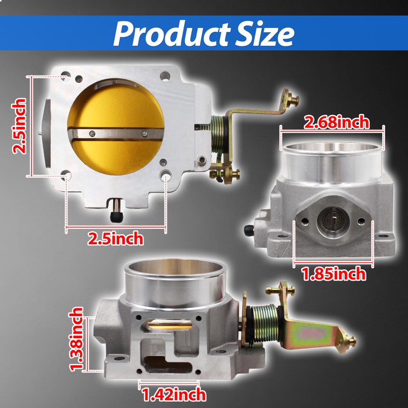 1724 62mm Throttle Body for High Flow Power Plus Series