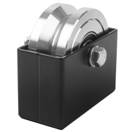 Gudwells 4" V-Groove Slide Gate Wheel With Welded Bracket Box for Sliding Rolling V Inverted Track Gates up to 3000lbs, Dual Sealed Bearing