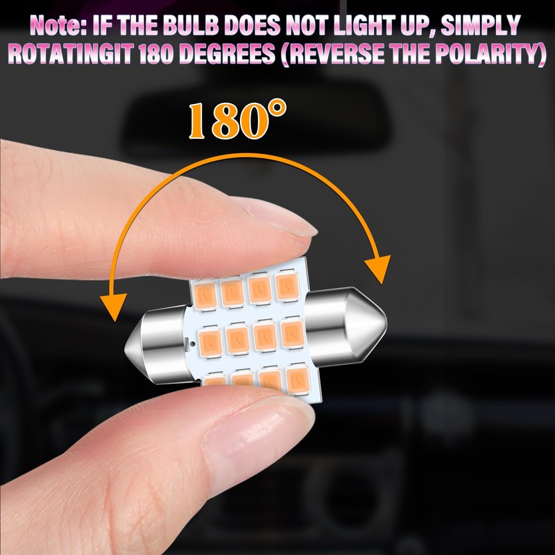 Tallew 24 Pieces Dome Light LED Car Bulb Kit Set