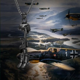 AIWENXI Soldiers Cap Cremation Urn Necklaces for Ashes Jewelry Celtic Memorial Urns Necklaces Pendant Viking Keepsakes Jewelry Human Ash Memorial Holder Locket Pendant Jewelry for Men