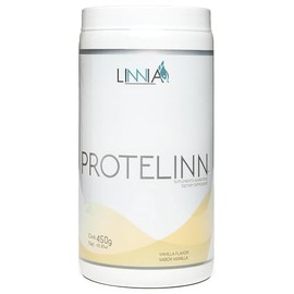 Linnia Proteína Vegetal en Polvo Sabor Vainilla 450g | 13 g de Proteína por Porción | Sin Azúcar Añadida | Baja en Calorías | Apta para Dieta Vegana y