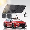 Parasol para Parabrisas de Coche, (65cm*125cm)con 4 Piezas de Malla