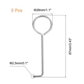 QUARKZMAN Drain Lifter Hooks, 5 Pieces Stainless Steel Drain Rust Remover Shower Drain Hooks for Daily Cleaning, Silver