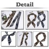 WHITE FANG MA020 Women's Scarf, Stole, Leopard Pattern, Stylish, Ribbon