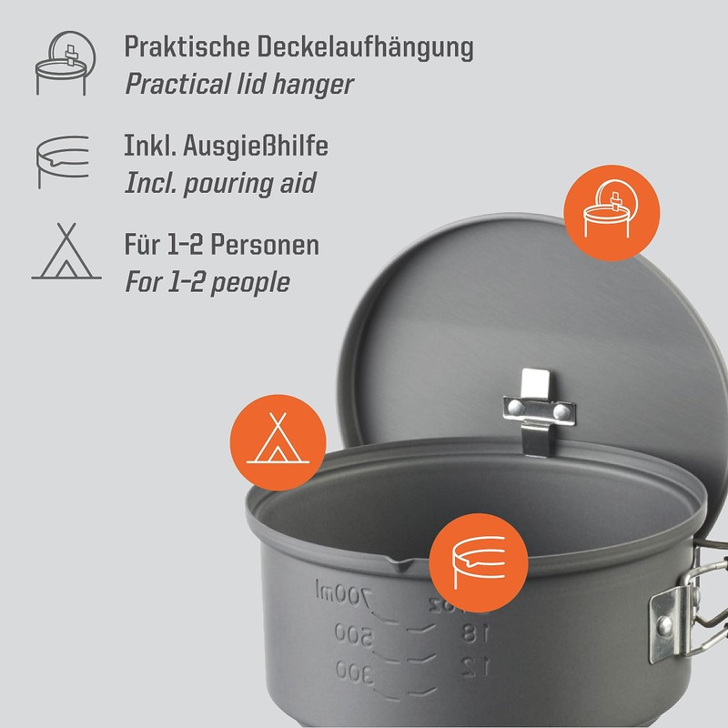 Esbit ESCS1000HA Cooking Set 33.8 fl oz (1,000 ml)