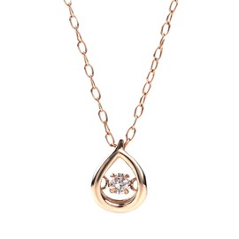 PLUSTER Dancing Stone Necklace, K10, Teardrop, Diamond, Crossfor, Women's, Gift Box Set, Popular, Birthday, Gift, White Day, Return, Jewelry, Plaster, Yellow Gold, Diamond