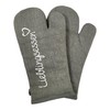 BUSDUGA 4357 Set of 2 Oven Gloves Lieblingsessen in Grey