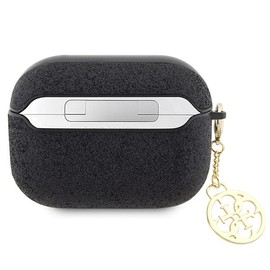 Guess GUAP2GLGSHK Case for AirPods Pro 2 Black Glitter Flake 4G Charm