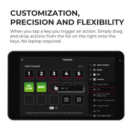 YOLOLIV YOLOLIV YoloDeck, Studio Controller Keyboard, 15 Customizable LCD Keys, Trigger Actions on YoloBox Ultra/YoloBox Pro