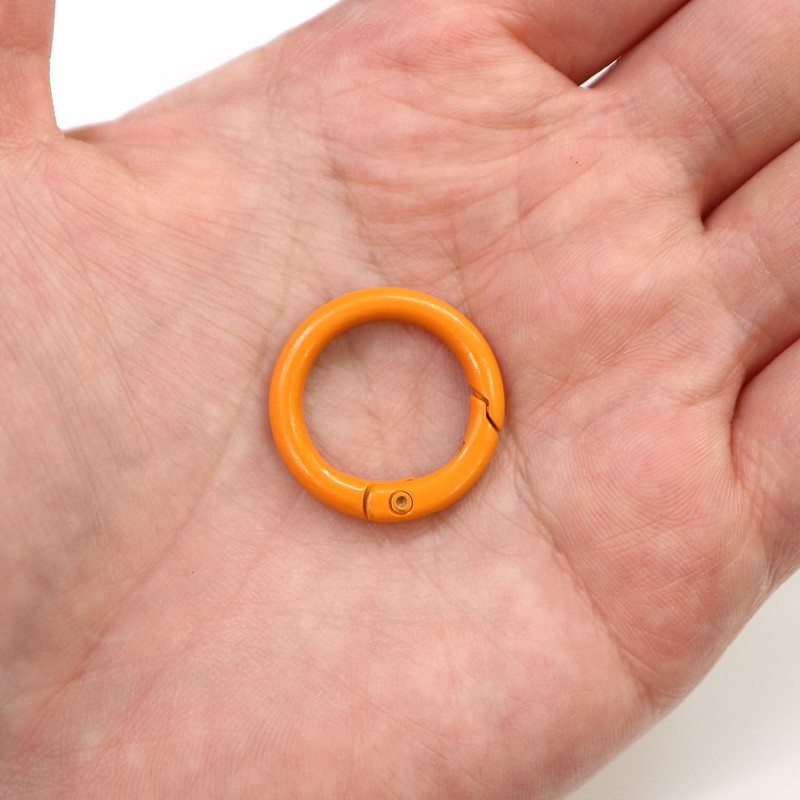NSKR-038 Carabiner Round Shape 0.9 inch (24 mm) Color Mixed,