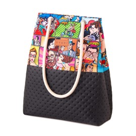 Bvani Large Canvas Tote Bag for Women Great for School Travel and Shopping (Popart)