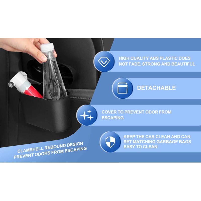 MAICHANG Car Garbage Can with Lid and 40 Small Garbage