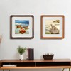Husteria 6x6 Square Picture Frame in Natural Walnut Wood, Solid