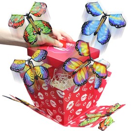 WUEURU Butterfly Explosion Gift Box,Flying Butterfly Surprise Gift Box,DIY Exploding Surprise Gift for birthdays, weddings, Mother's Day, Valentine's Day