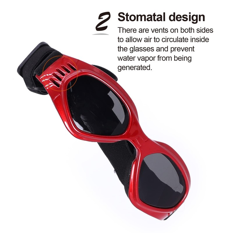 TRIROCK Dog Sunglasses, For Small and Medium Dogs, Goggles, For