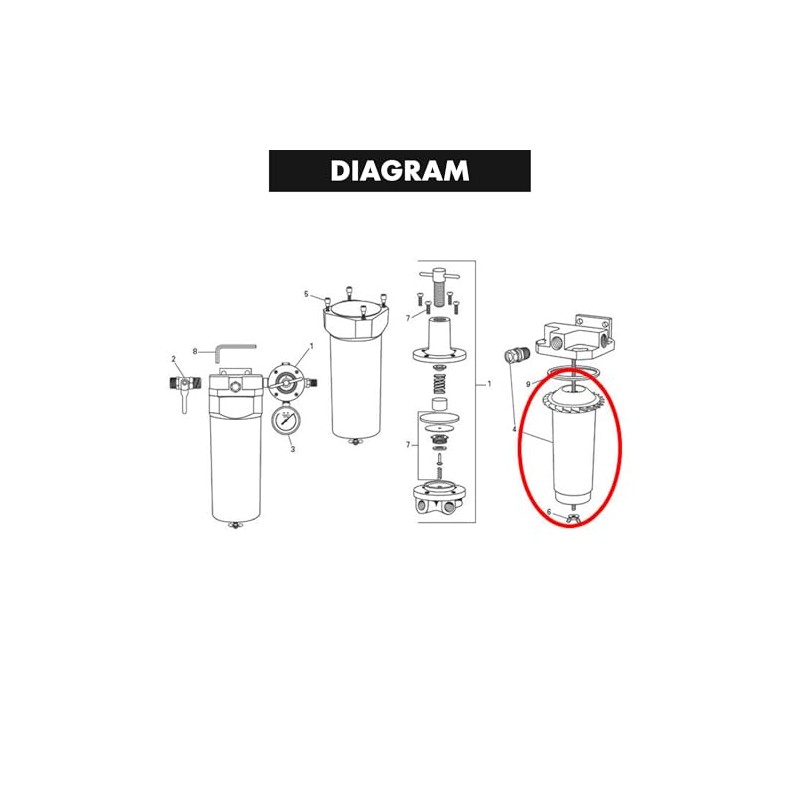 DeVilbiss 130524 Replacement Desiccant Cartridge for QC3 Filter