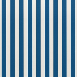 RSH DECOR Set of 4 Square and Lumbar Accent Pillows | Indoor/Outdoor All Weather Polyester Fabric | Reversible | 17" x 17" & 20" x 12" | Veranda Blue & White Stripe + Veranda Blue